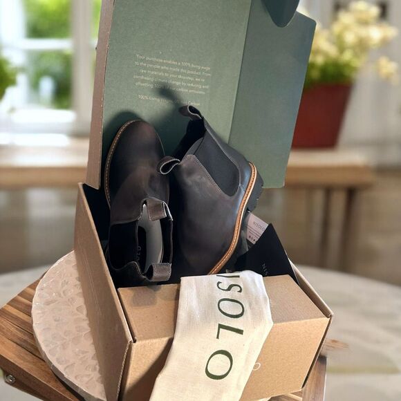 Nisolo Go‑To Lug Waterproof Leather Chelsea Chore Boot 2.0 All Weather Mens Size - Picture 3 of 16